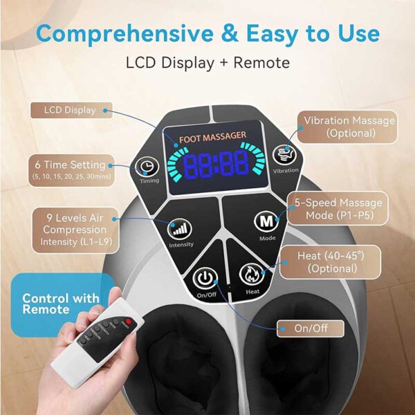 Easy using Washable foot cover Customized Wholesale Model 604 shiatsu foot massager
