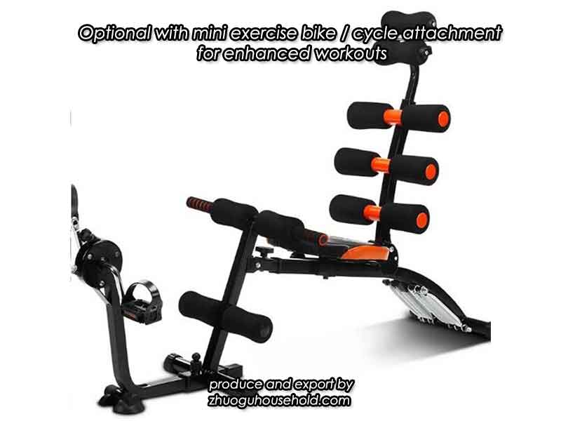 Optional with mini exercise bike / cycle attachment for enhanced workouts