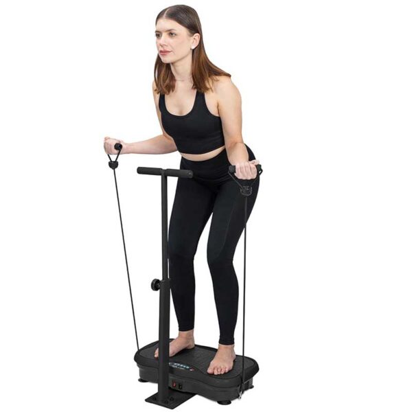 vibration plate with handle bar,vibration plate with handle, adjustable vibration platform, commercial vibration machine, whole body vibrator with bar, Bluetooth vibration plate, professional vibration trainer, gym fitness equipment, vibration therapy machine, OEM workout equipment, vibration plate manufacturer
