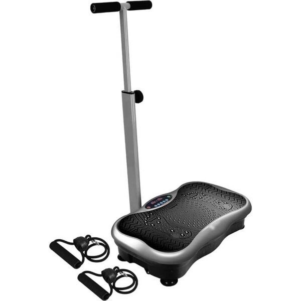 vibration plate with handle bar,vibration plate with handle, adjustable vibration platform, commercial vibration machine, whole body vibrator with bar, Bluetooth vibration plate, professional vibration trainer, gym fitness equipment, vibration therapy machine, OEM workout equipment, vibration plate manufacturer