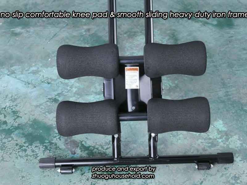 no slip comfortable knee pad & smooth sliding heavy duty iron frame AB Generator Ab Crunch Abdominal Exerciser Machine