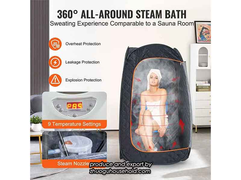 360 Degree ALL-AROUND STEAM BATH Built-in safety protections against overheating