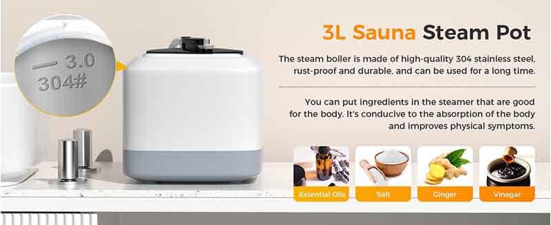 3L Big Capcity Of Steam Pot OEM Wholesale Portable Sauna Box Produced And Export By Wuyi Zhuogu Household Appliances