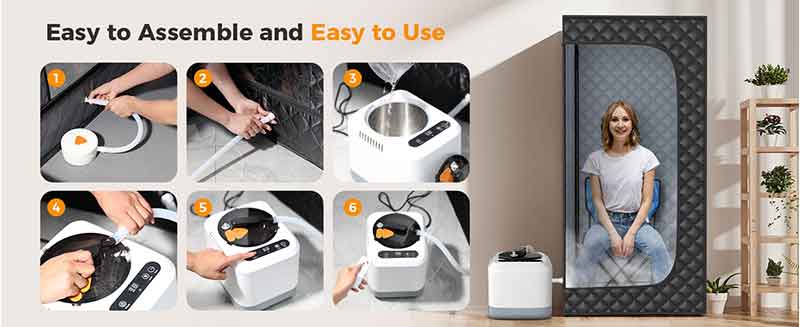 Easy To Use OEM Wholesale Portable Sauna Box Produced And Export By Wuyi Zhuogu Household Appliances