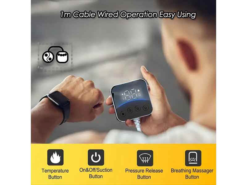 Cable Wired Operation Easy Using Rechargeable Smart Wired Operation Vacuum Cupping Massager