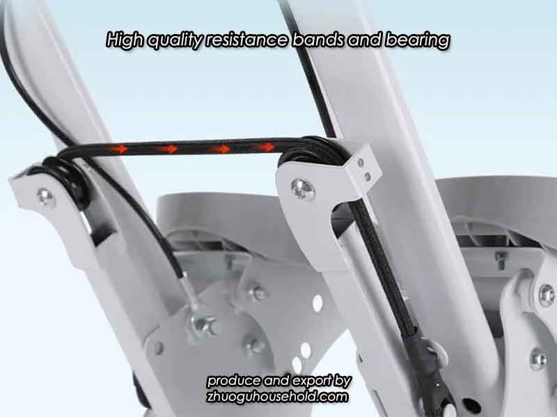 Sturdy steel frame construction of a home stair climber