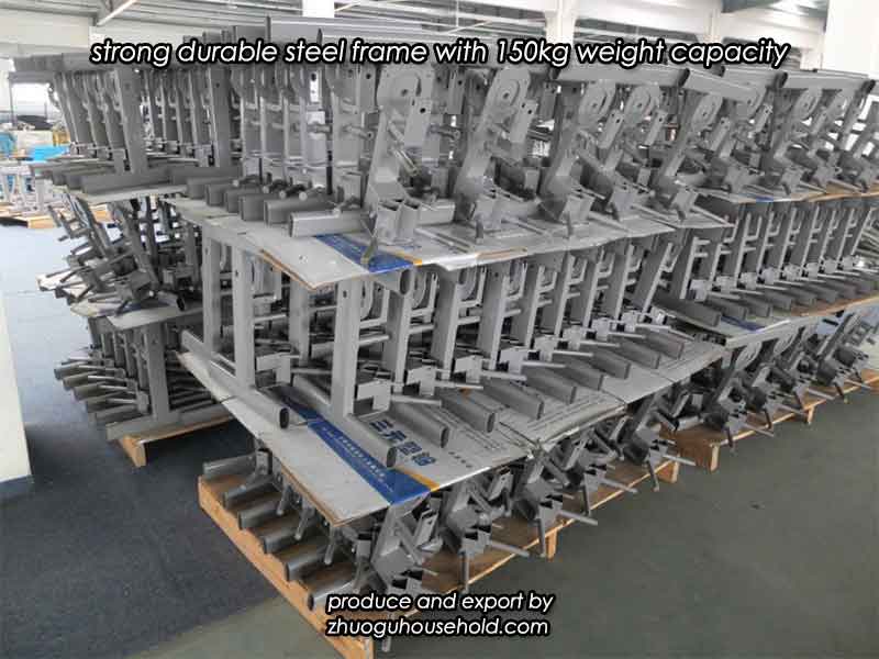 strong durable steel frame with 150kg weight capacity