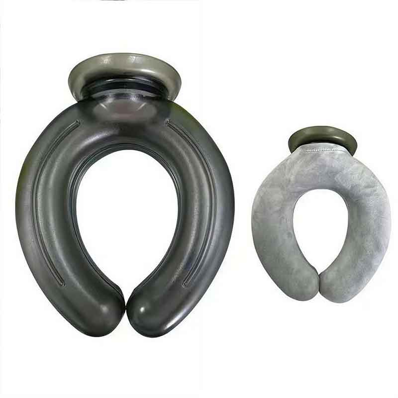 Gray Color OEM Wholesale Manufacturer U-Shaped Hot Cold Water Bottle for Neck