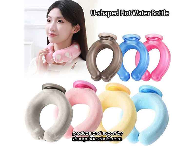 U-shaped hot water bag for neck therapy