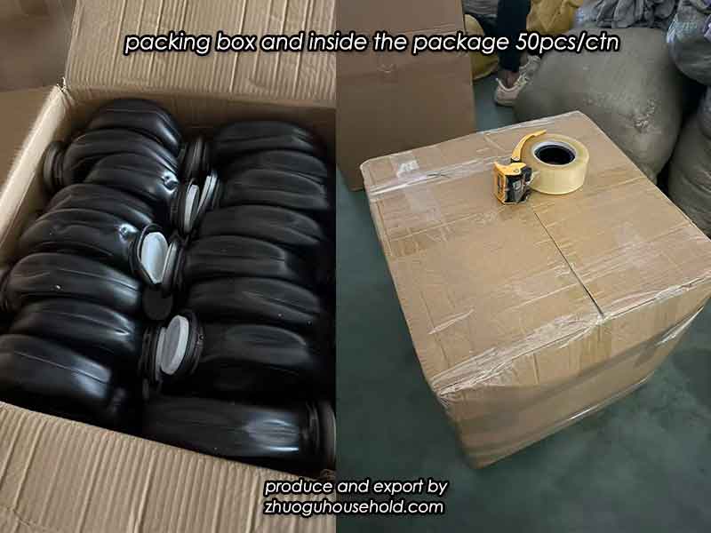 U-Shaped Hot Cold Water Bottle Bag packing box and inside the package 50pcs per ctn