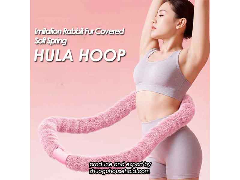 Imitation Rabbit Fur Covered Soft Spring Hula Hoop