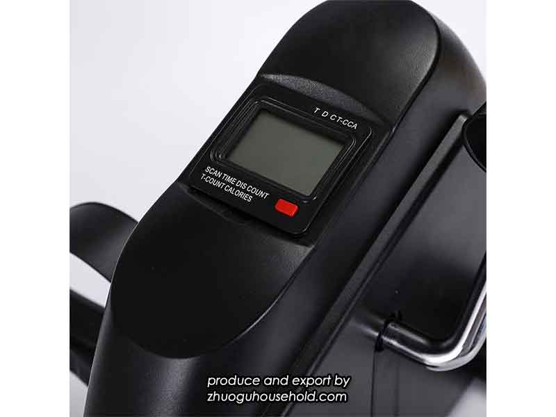 Portable black compact pedal exerciser for home fitness