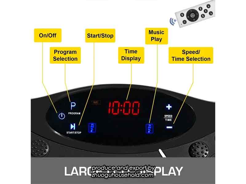 control panel for the mini whole body vibration platform exercise machine