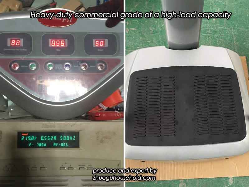 Heavy-duty commercial grade vibration platform of a high-load capacity and designed for institutional fitness centers.