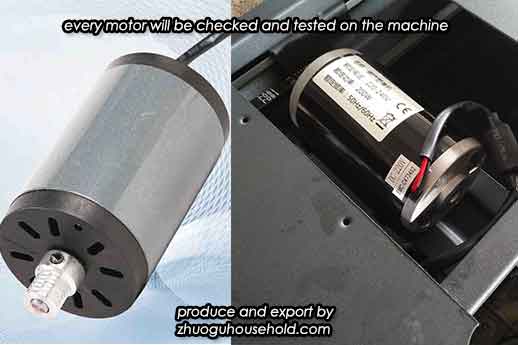 every motor will be checked and tested on the machine