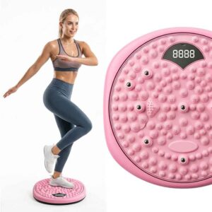 Compact Waist Twisting Disc With Foot Acupressure Mat For Home Gym
